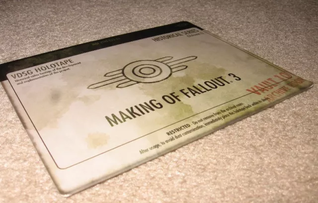 Making of Fallout 3 Collector Edition DVD Bonus Disc Xbox 360/One X/S/PS3/PC NEW