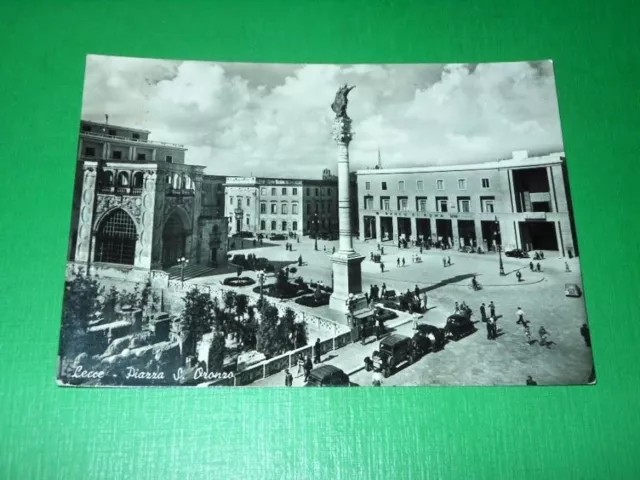 Cartolina Lecce - Piazza S. Oronzo 1955 ca #