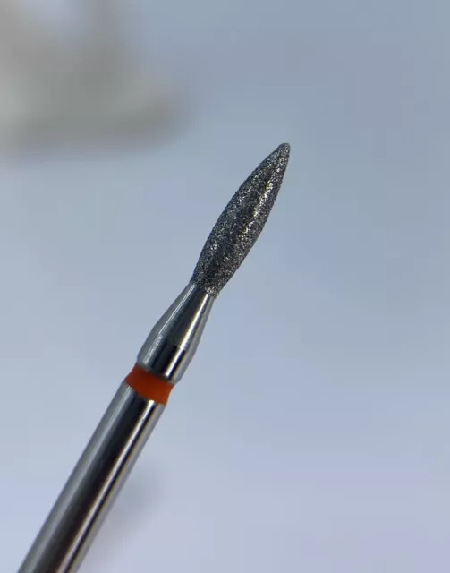 Nagelbohrer Bits Diamant 2,1 mm feine rote Flamme Nagelhaut Maniküre 1 Stck.