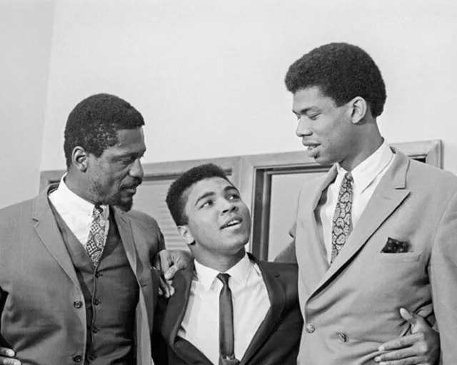 Bill Russell Muhammad Ali & Kareem Abdul 1967 8x10 Picture Celebrity Print
