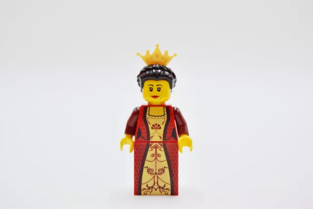 LEGO Figura Mini Figure Castello Regni Queen Con Black Hair cas469