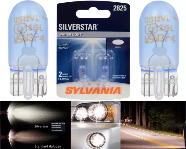 Sylvania SilverStar 2825 5W Dos Bombillas Frente Lateral Marcador Parking Stock