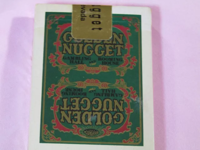 Golden Nugget Las Vegas Casino Cards - Green 4th Gen Vintage 1980's - Rare 