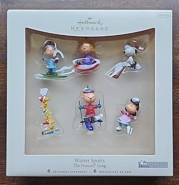 Hallmark Keepsake Winter Sports The Peanut Gang 2007 mini ornaments