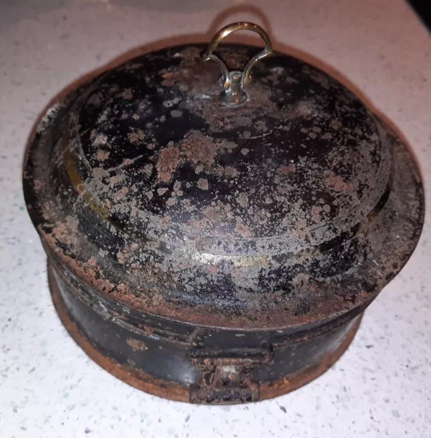 Caja de especias japonesa de tinware del siglo XIX tole toleware