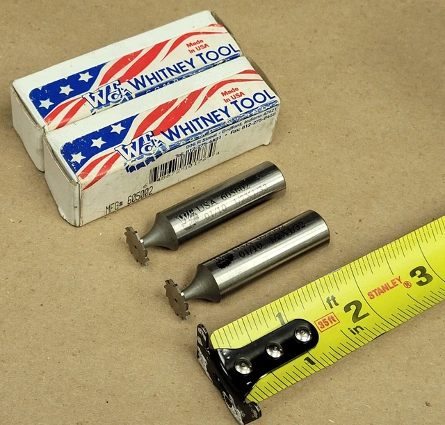 Whitney Tool 1/2X1/32 Slotting Cutter, Mfg 605002 Style 110, 12 Teeth | Lot Of 2