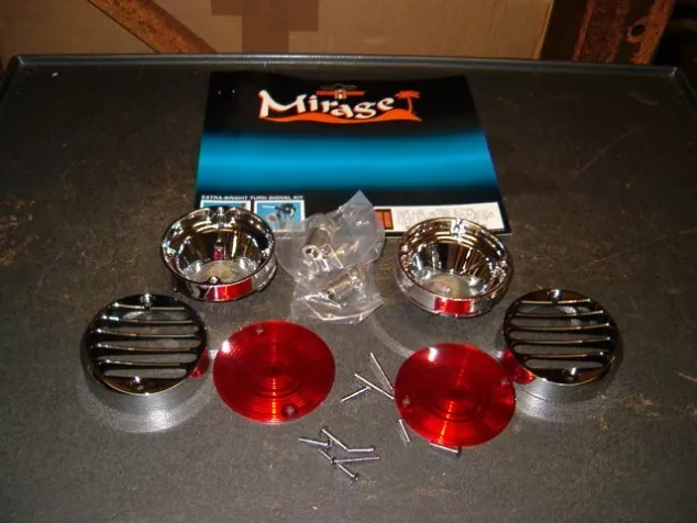 Mirage Rear Turn Signal Grill Kits for 1986-2001 Harleys
