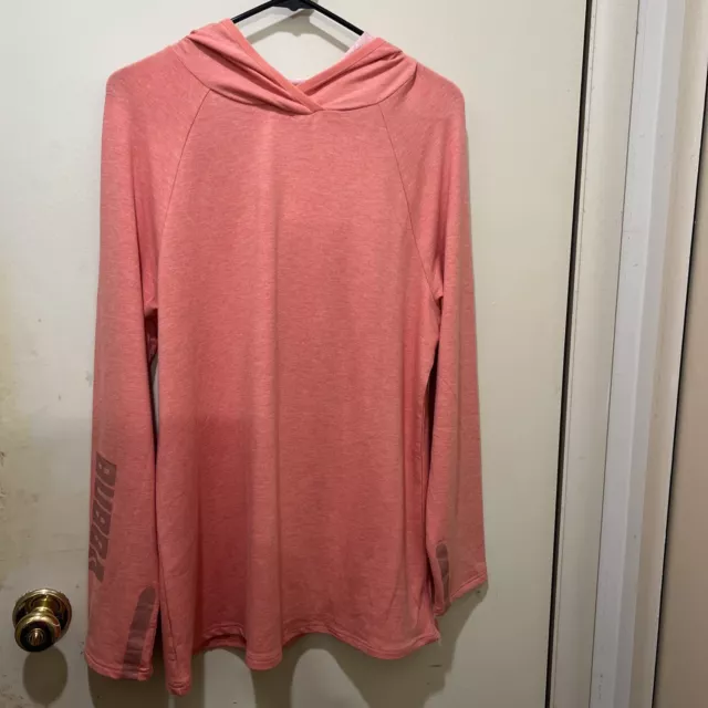 Nwt Bubba Hoodie  Women Top Large Orange T-Shirt Tunic  Long