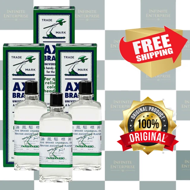 3X Acha Medicado Aceite 56ml Minyak Angina Gorra Kapak Dolor de Cabeza Resfriado y Alivio del Dolor