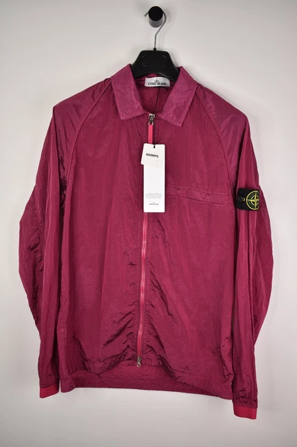 Stone island pink nylon metal overshirt sale