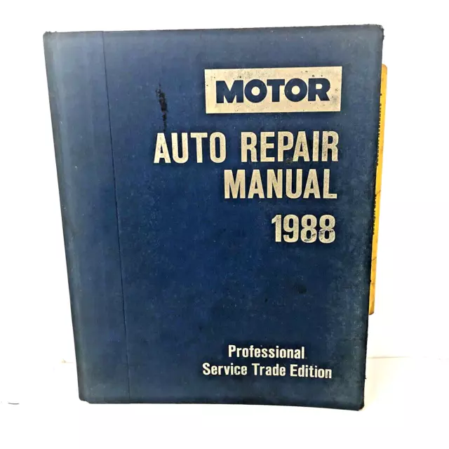 Motor Auto Repair Manual 1988 Professional Service Trade 51st Edition 1982-1988
