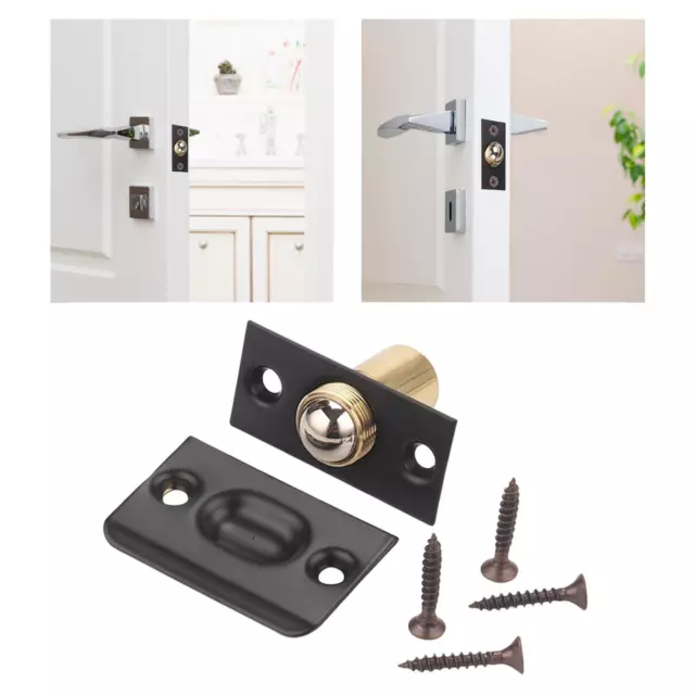 Ball Catch Versatile Black Secure Door Hardware for Internal Room Toilet