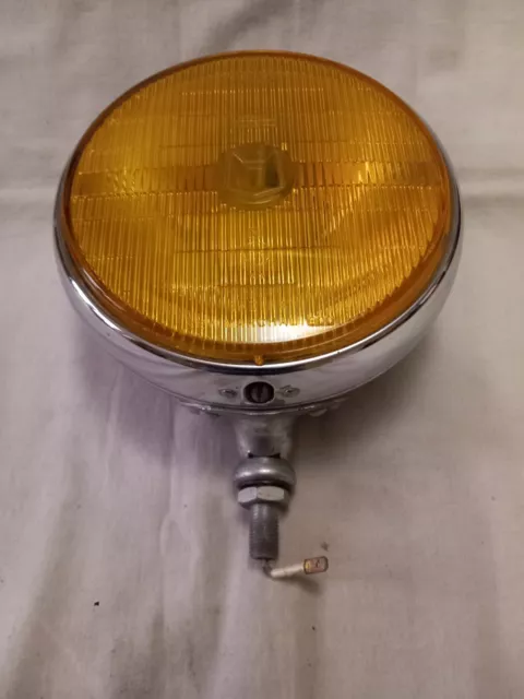 phare / projecteur antibrouillard cuvelage chromé et verre  jaune MARCHAL 900