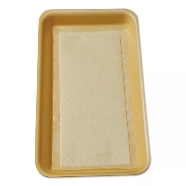 International Tray Pads Meat Tray Pads 6w x 4 1/2d White/Yellow 2000/Carton