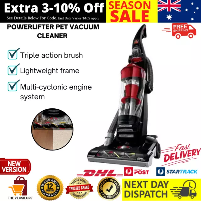 Pet Hair Vacuum Cleaner Bagless Bissel New Powerlifter Upright Carpet Brush Tool