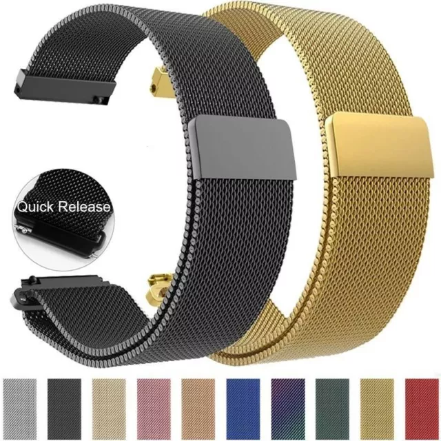 For Various Samsung SmartWatches Milanese Mesh Loop Metal Wrist Band Strap 22mm