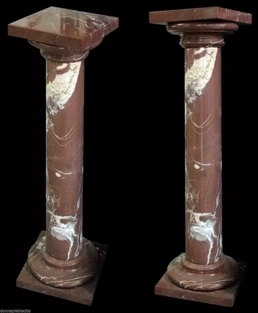 Colonna Marmo rosso laguna Marble Vintage Classic Old Home Design Column H.100cm