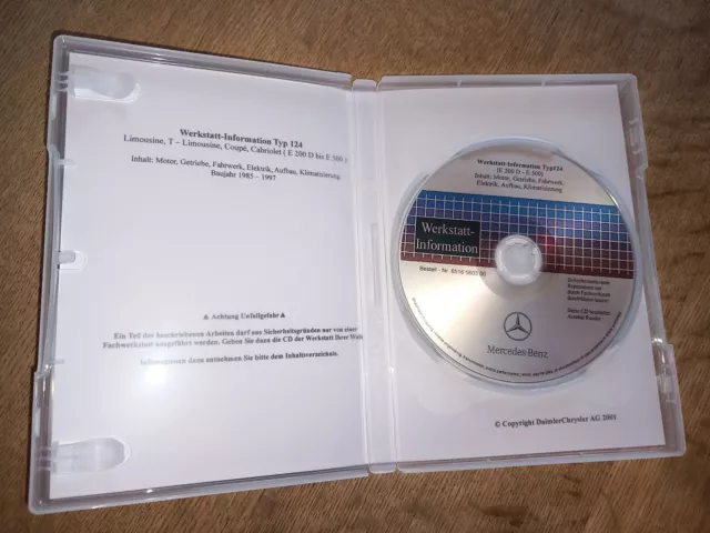 Original Mercedes Benz W124, WIS Wartungs u. Reparaturhandbuch auf CD