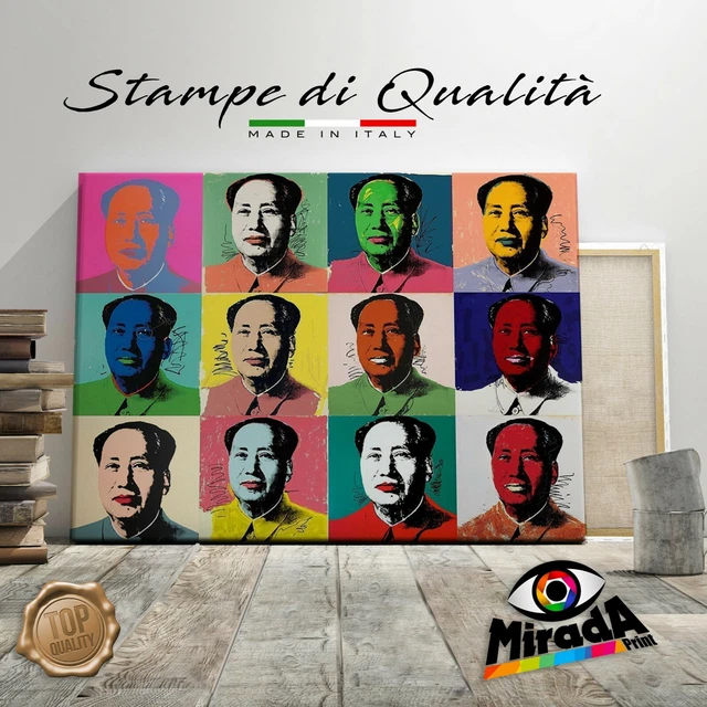 Quadro Su Tela Andy Warhol Marilyn Monroe – Pop Art 40x40 Cm, Stampa Francese, Made In France