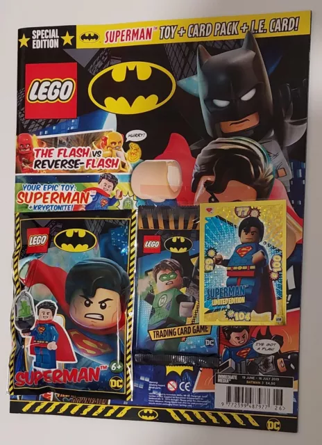 LEGO Batman Magazine DC issue 3 SUPERMAN minifigure sealed foil bag BRAND NEW