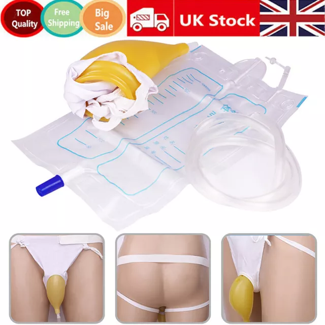 Male Female Reusable Urine Bag Urinal Pee Holder Collector Urinary Incontinence