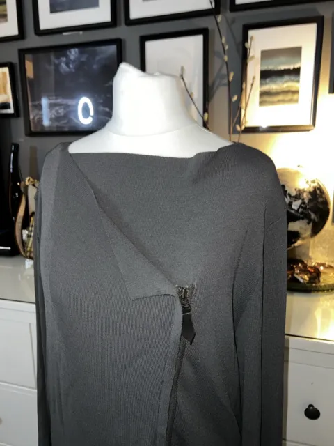 annette gortz asymmetrical coat dress ripped grey, XL 3