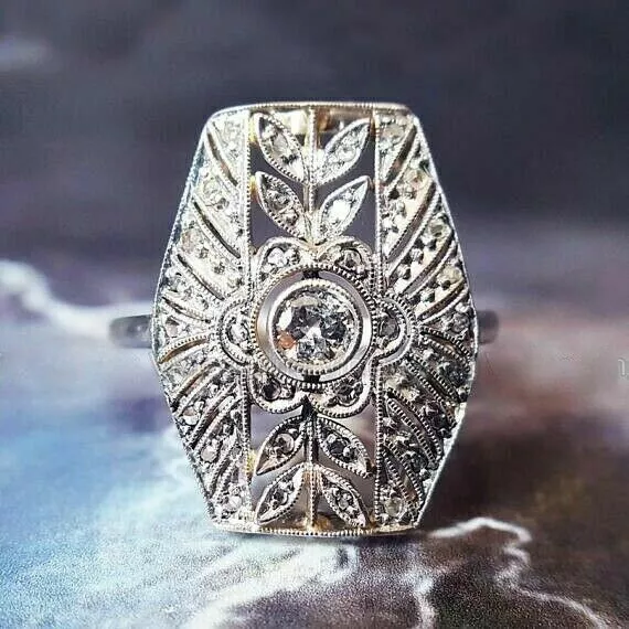 3 Ct Round Cut Lab-Created Diamond Filigree Style Edwardian 1920's Vintage Rings