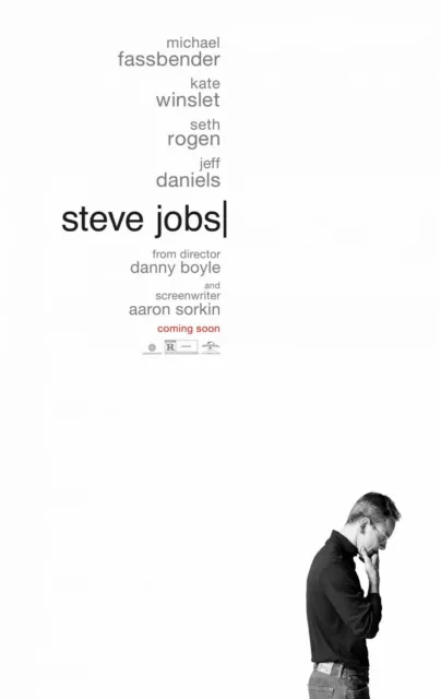 STEVE JOBS 2015 vg 27x40 ORIGINAL D/S MOVIE POSTER