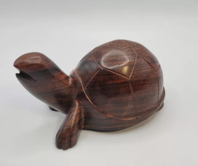 Hand Carved Land Turtle • Sonoran Desert Ironwood 5in Sculpture