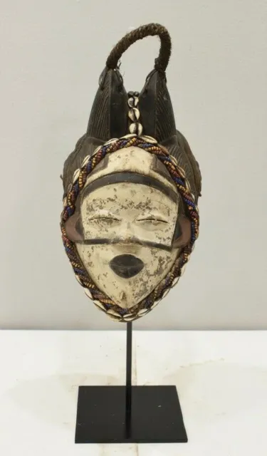 African Mask Gabon Punu Female Mask Hand Carved Wood