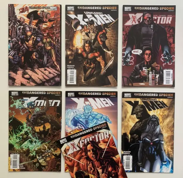 X-men Endangered Species Chapter 1 to 17 (no 11 or 12) (Marvel 2007) 14 x comics