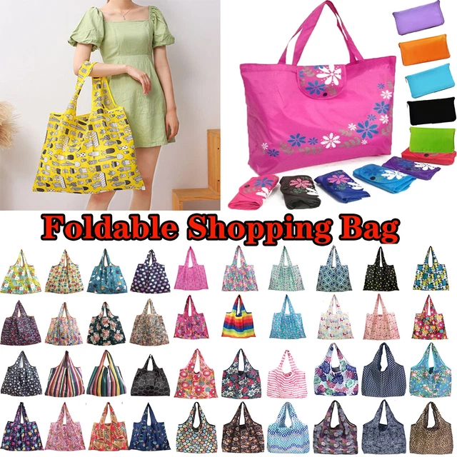 Borsa pieghevole riutilizzabile per arrotolare eco spalla shopping borsa a mano