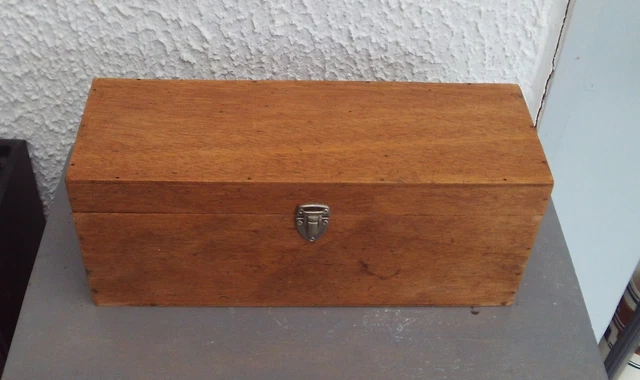 Grande boîte de rangement en bois | Boîte simple avec couvercle 39,5 x Grande boîte de rangement en bois | Boîte simple avec couvercle 39,5 x