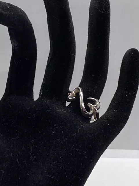 Jane Seymour Open Heart Sterling Silver Ring Size 6.5
