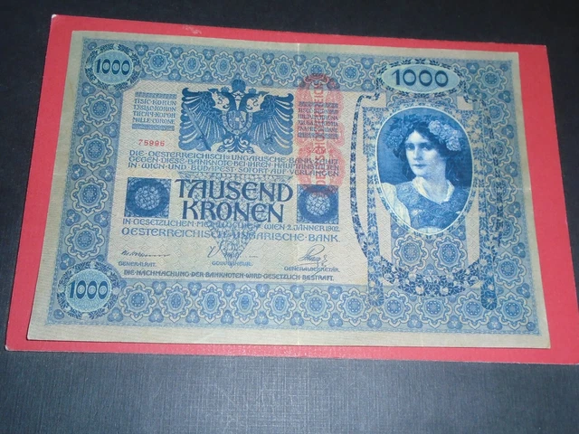 AUSTRIA 1919 1000 KRONEN CIRCULATD BANKNOTE P-59a.1   (996)