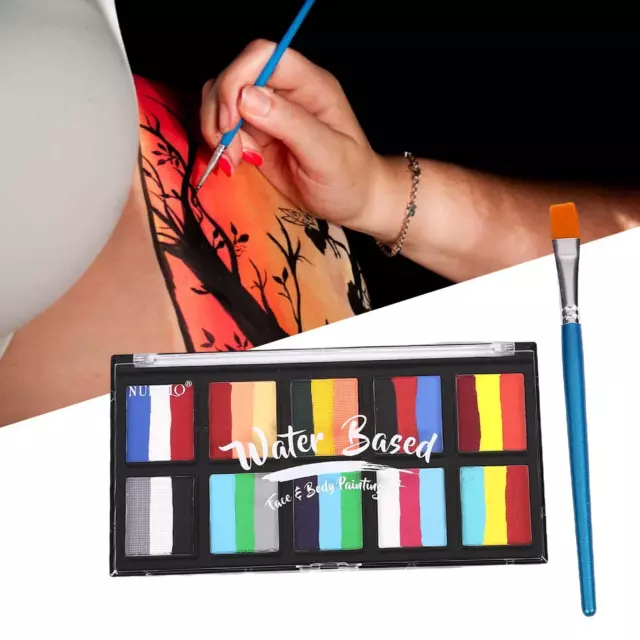 Peinture pour le corps avec palette de maquillage au pinceau pour 2