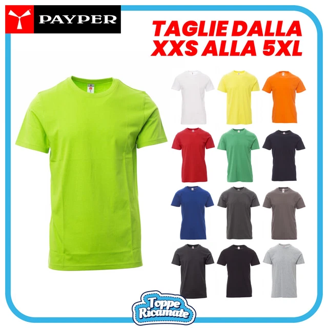 Maglietta Manica Corta Cotone da Stampare T-shirt Uomo Girocollo Payper Print