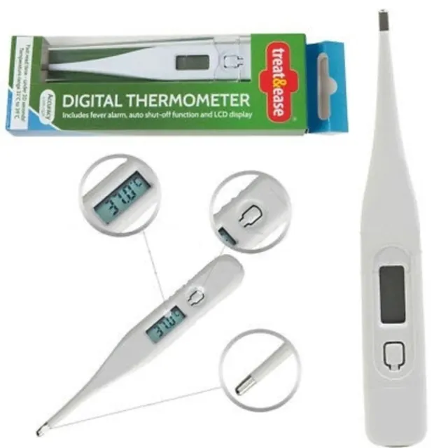 Digital Thermometer Medical LCD Audible Alarm for Baby and Adult