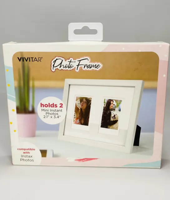 Vivitar Instax Photo Frame, Two Photo Frame for 2.1 x 3.4 or 4 x6 Multiuse Frame