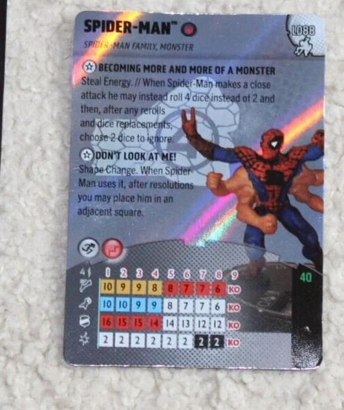 Marvel Heroclix Spider-Man #L088 Legacy Card Spider-Man Beyond Amazing Set