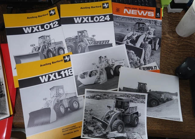AVELING BARFORD WHEELED Loaders - 4 Brochures & 3 Press Photographs £10 ...