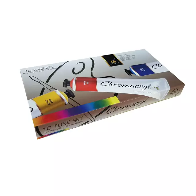 Chromacryl Student Acrylic Paint Set 10x75ml