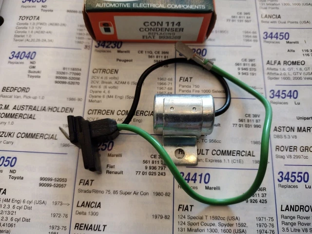 NUOVO CONDENSATORE MARELLI - ADATTO: FIAT 126 BIS - 704cc (1988-96) & PANDA UNO (1982-)