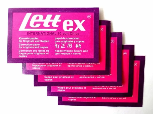 50 Blatt LETT-EX Korrekturpapier für jede Schreibmaschine universal Cover-Up