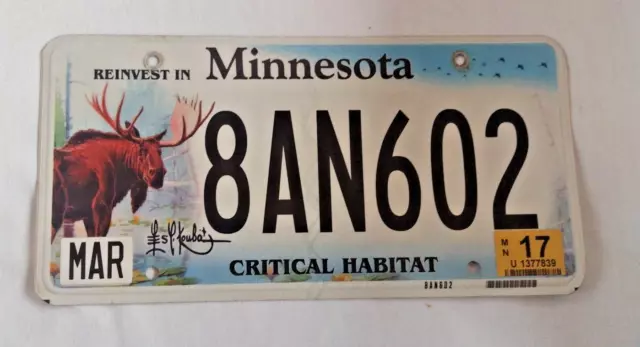 Old Minnesota Critical Habitat License Plate