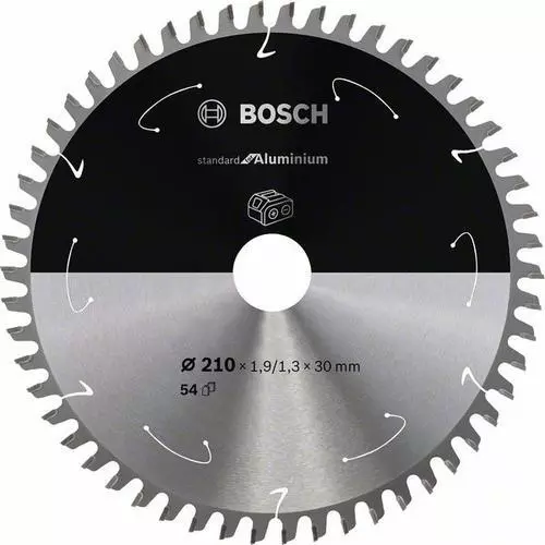 Bosch Akku-Kreissägeblatt Estándar para Aluminio, Ø 210 MM, 54 Dientes