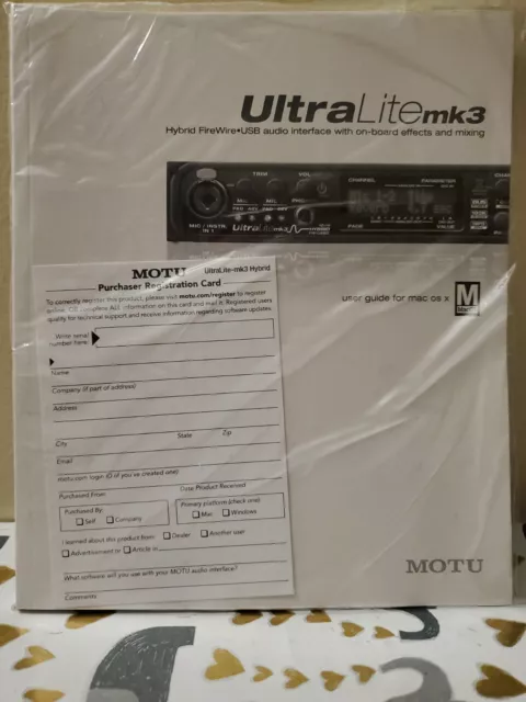 NEW UltraLitemk3 Mac Os X User Guide & Audio Installer Software with KEY 🔑