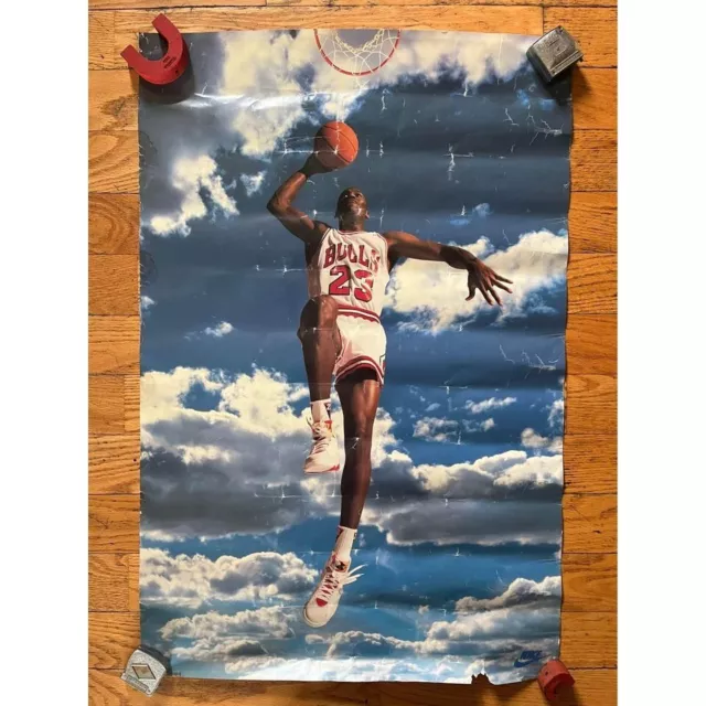 VINTAGE MICHAEL JORDAN 90s Nike Chicago Bulls Clouds Dunk Basketball ...