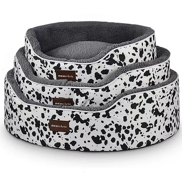 New milch cow Pattern Canvas Pet Dog Cat Bed House Sofa Cushion Kennel Mat S-L
