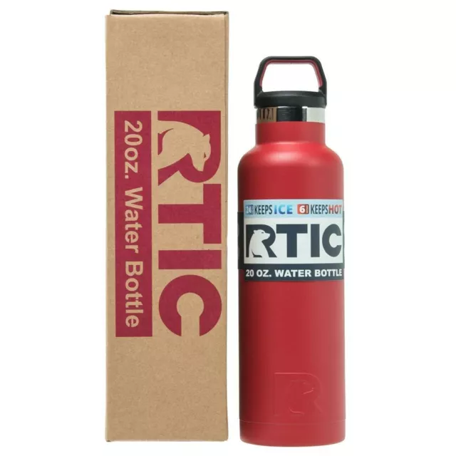 RTIC 20oz Stainless Steel Vacuum Insulated Sport Water Bottle - 3 Color Options